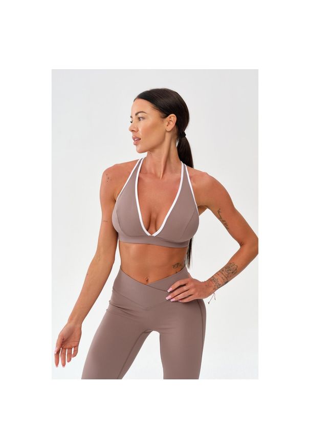 ROUGH RADICAL - Stanik sportowy fitness Rough Radical Mocha Active Sports Bra. Kolor: beżowy. Sport: fitness