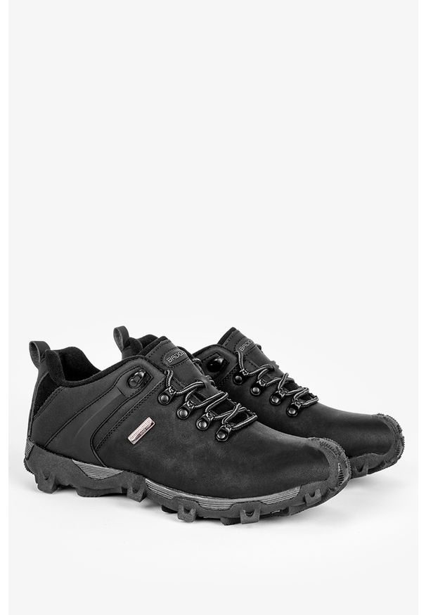 Badoxx - Czarne buty trekkingowe sznurowane badoxx mxc8845/g. Kolor: wielokolorowy, czarny, szary