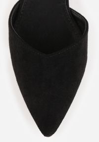 Born2be - Czarne Czółenka Vices Ozdobione Cyrkoniami ze Skórzaną Wkładką Resigala. Okazja: do pracy. Zapięcie: pasek. Kolor: czarny. Materiał: skóra. Wzór: aplikacja. Obcas: na obcasie. Styl: elegancki, klasyczny. Wysokość obcasa: średni #3