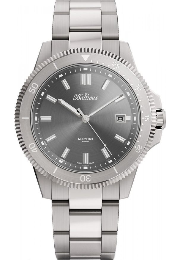BALTICUS - Zegarek Balticus Zegarek męski Balticus BLT-BTMFGRE srebrny. Kolor: srebrny