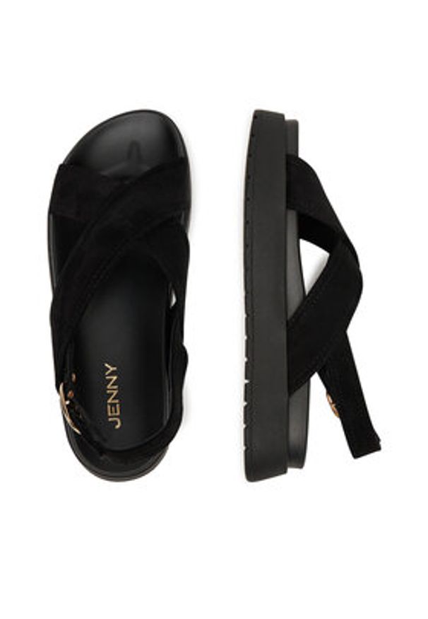 Jenny - JENNY Sandały HY69916-3 Czarny. Kolor: czarny. Materiał: materiał