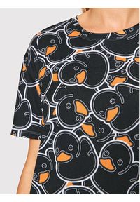 Mr. GUGU & Miss GO T-Shirt Unisex Black Rubber Duck Czarny Regular Fit. Kolor: czarny. Materiał: syntetyk #8