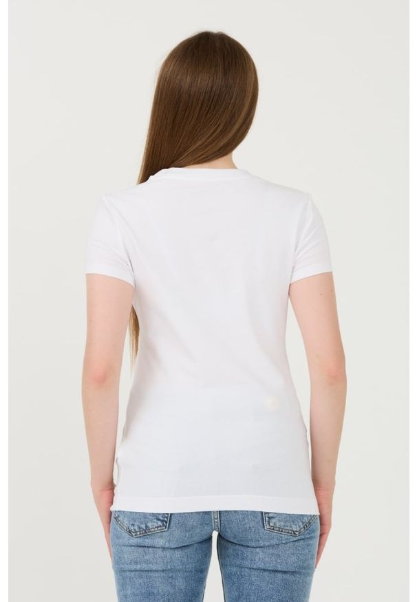 Guess - GUESS Biały damski t-shirt Sangallo Tee, Rozmiar M. Kolor: biały