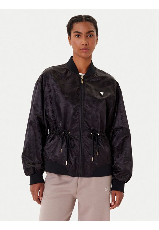 Guess Kurtka przejściowa V5YL11 WHFU0 Czarny Regular Fit. Kolor: czarny. Materiał: syntetyk