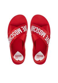 Love Moschino - LOVE MOSCHINO Sandały JA16214G0MIX5500 Czerwony. Kolor: czerwony. Materiał: materiał #5