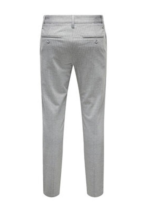 Only & Sons Chinosy Mark 22013727 Szary Slim Fit. Kolor: szary. Materiał: syntetyk
