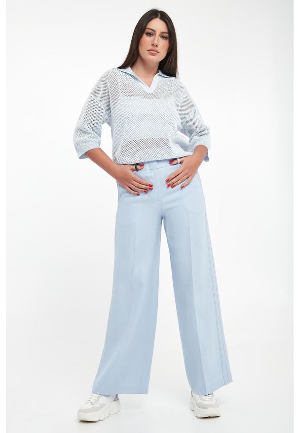 Sweter damski z kołnierzem polo PESERICO. Typ kołnierza: polo