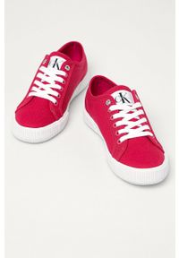 Calvin Klein Jeans - Tenisówki. Zapięcie: sznurówki. Kolor: różowy. Materiał: guma #5