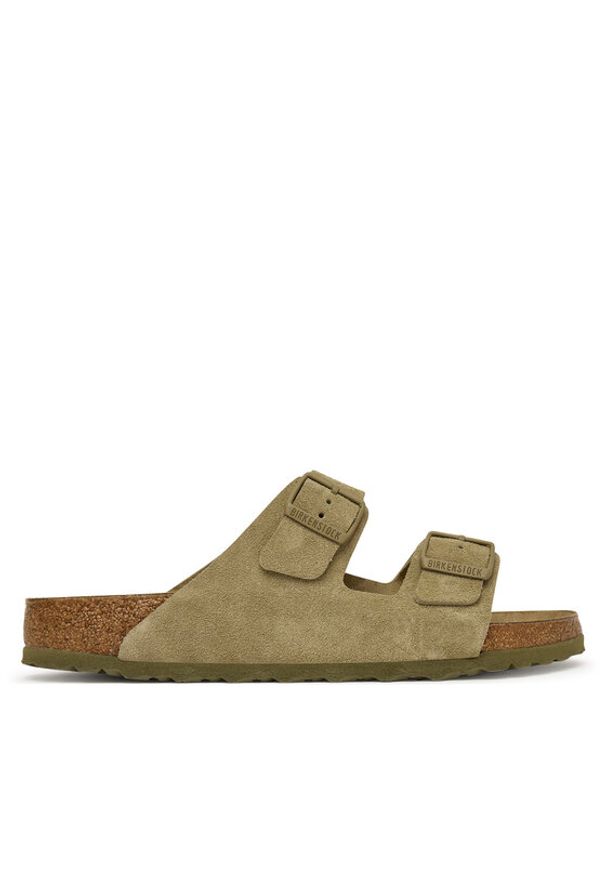 Birkenstock Klapki Arizona 1031998 Khaki. Kolor: brązowy. Materiał: zamsz, skóra