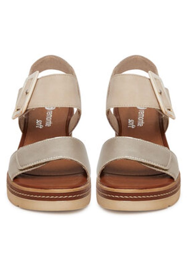 Remonte Sandały D2L53-60 Beżowy. Kolor: beżowy. Materiał: skóra