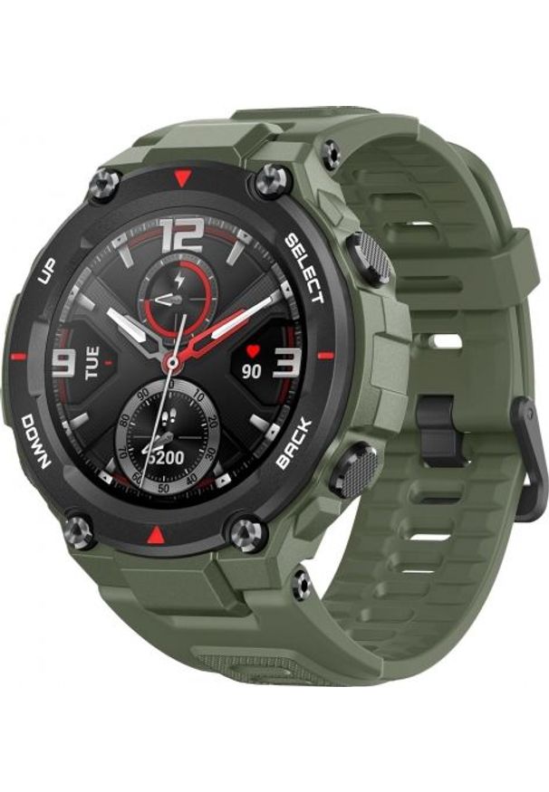 AMAZFIT - Smartwatch Amazfit T-Rex Army Green Zielony (W1919OV1N). Rodzaj zegarka: smartwatch. Kolor: zielony