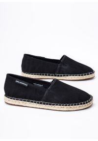 Espadryle męskie czarne Karl Lagerfeld KAMINO Monogram Slip On. Zapięcie: bez zapięcia. Kolor: czarny. Styl: klasyczny, rockowy #1
