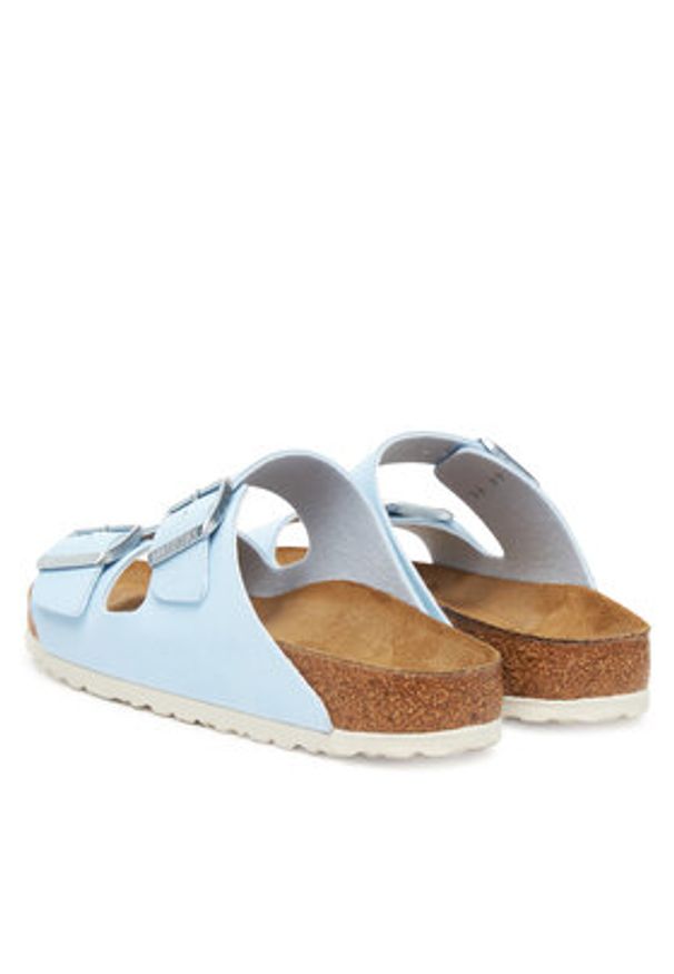 Birkenstock Klapki Arizona 1030896 Błękitny. Kolor: niebieski. Materiał: skóra