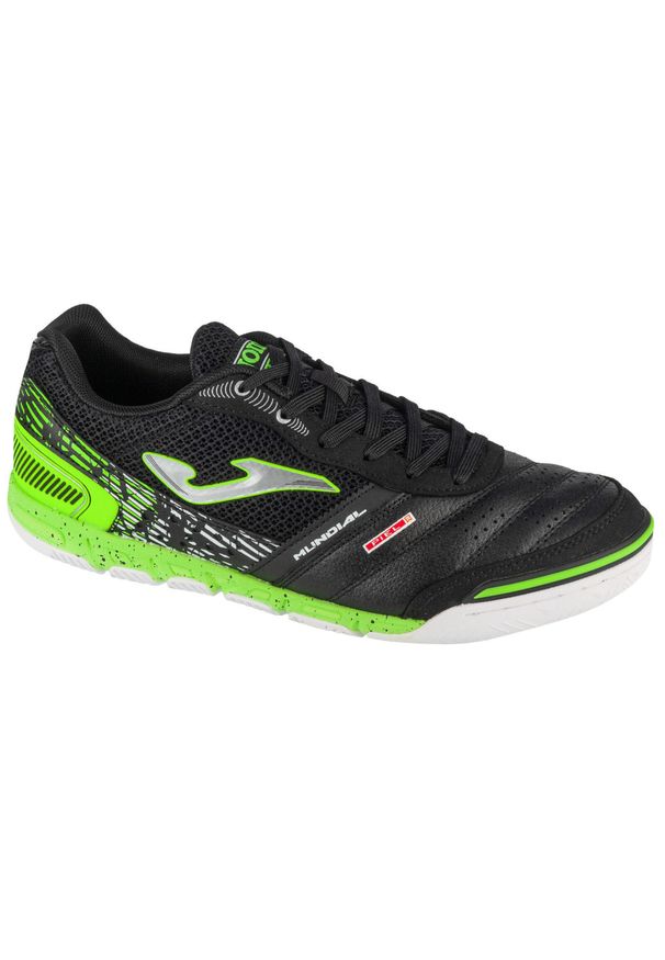 Joma - Buty halowe do piłki nożnej męskie, Mundial 25 MUNS IN. Kolor: czarny. Materiał: skóra, tkanina
