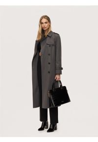 Kazar - Elegancka torebka z tłoczonej lakierowanej skóry. Kolor: czarny. Materiał: lakierowane, skórzane, z tłoczeniem. Styl: elegancki #4