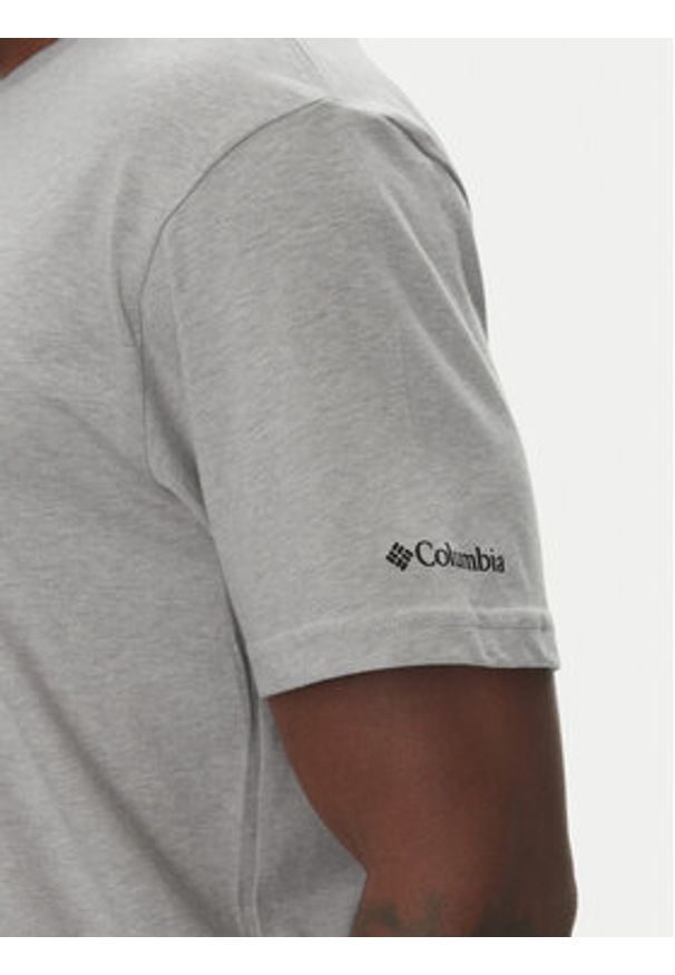 columbia - Columbia T-Shirt CSC Basic Logo EM2180 Szary Regular Fit. Kolor: szary. Materiał: bawełna