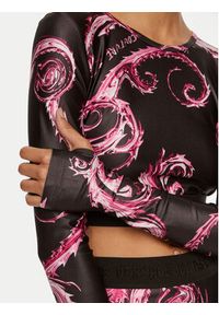 Versace Jeans Couture Bluzka 77HAH218 JS360 Czarny Slim Fit. Kolor: czarny. Materiał: syntetyk #4
