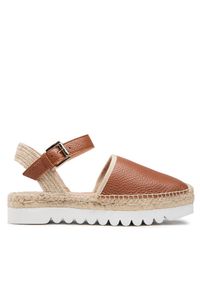 Espadryle Pollini. Kolor: brązowy