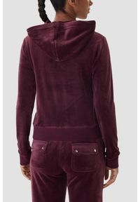 Juicy Couture - JUICY COUTURE Śliwkowa bluza damska Robertson Hoodie, Rozmiar L. Okazja: na co dzień. Kolor: fioletowy. Materiał: materiał. Styl: casual, elegancki, klasyczny #2