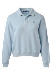 Polo Ralph Lauren Bluza 211965097003 Błękitny Relaxed Fit. Typ kołnierza: polo. Kolor: niebieski. Materiał: bawełna #4