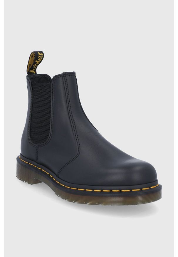 Dr. Martens - Sztyblety skórzane 2976. Nosek buta: okrągły. Kolor: czarny. Materiał: skóra