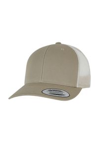 CLASSIC - Dwukolorowa Czapka Trucker Retro. Kolor: zielony, wielokolorowy, brązowy. Styl: retro