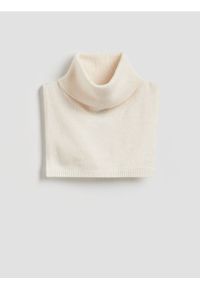Reserved - Wełniany kołnierz z kaszmirem - kremowy. Kolor: kremowy. Materiał: wełna, kaszmir #1