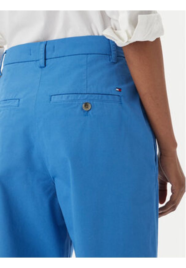 TOMMY HILFIGER - Tommy Hilfiger Chinosy WW0WW49647 Niebieski Slim Fit. Kolor: niebieski. Materiał: bawełna