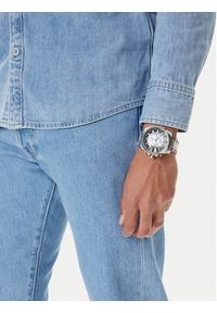 Diesel Zegarek Mega Chief Slim DZ4686 Srebrny. Kolor: srebrny