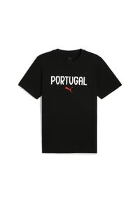 Puma - Męska koszulka Portugalia ftblNRGY PUMA Black. Kolor: czarny. Wzór: napisy