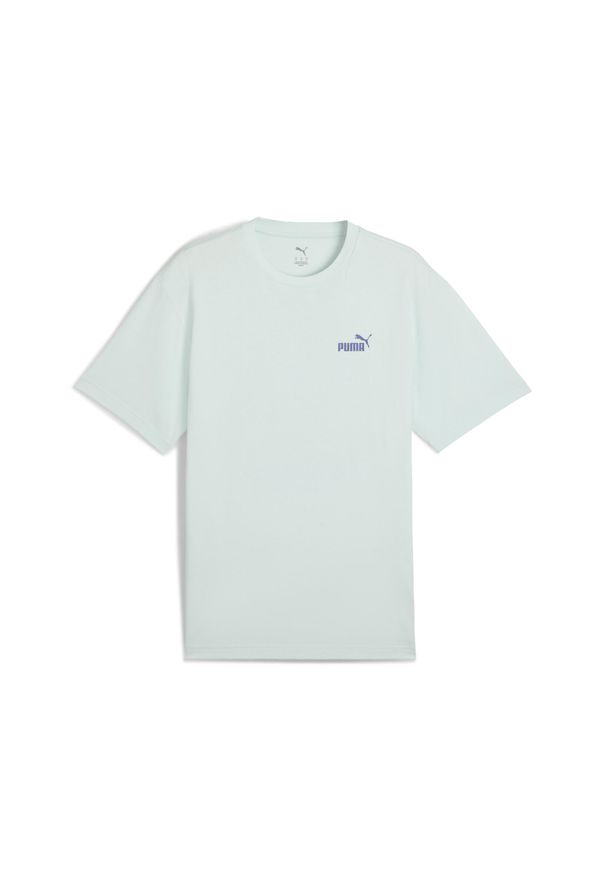 Puma - Męska koszulka sportowa Graphics Summer PUMA Peaceful Blue. Kolor: niebieski. Materiał: guma. Wzór: nadruk. Sezon: lato. Sport: fitness