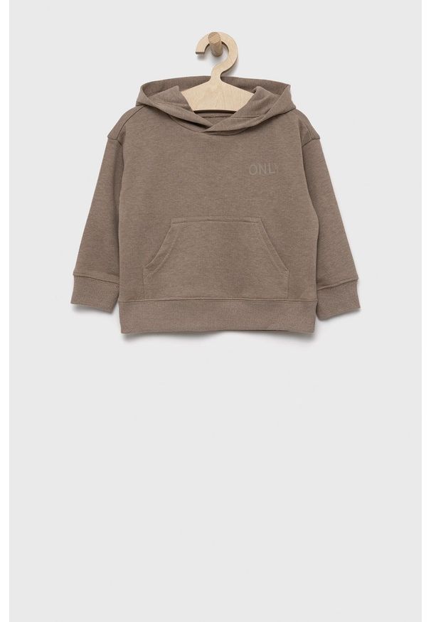 Kids Only Bluza dziecięca kolor beżowy z kapturem melanżowa. Okazja: na co dzień. Typ kołnierza: kaptur. Kolor: beżowy. Materiał: dzianina, bawełna. Wzór: melanż. Styl: casual