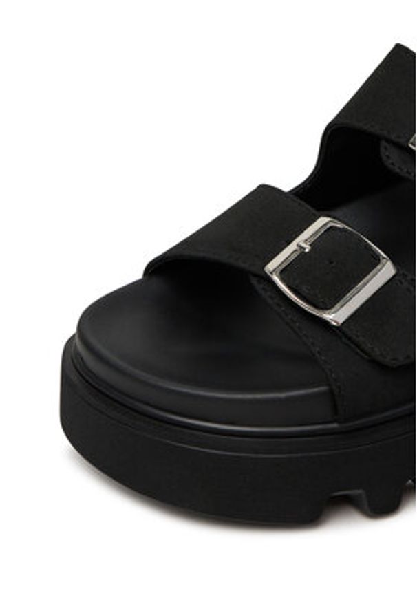 DeeZee Klapki HY86009-19 Czarny. Kolor: czarny. Materiał: materiał