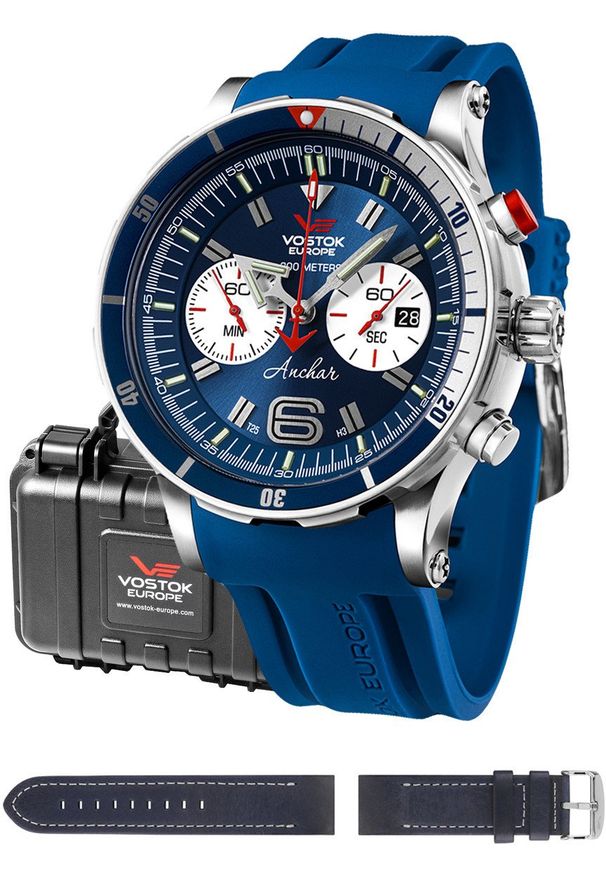 Zegarek męski Vostok Europe 6S21-510A583S niebieski. Kolor: niebieski