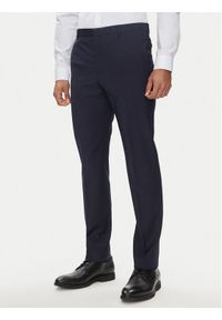 Calvin Klein Spodnie materiałowe K10K112936 Granatowy Slim Fit. Kolor: niebieski. Materiał: wełna, syntetyk