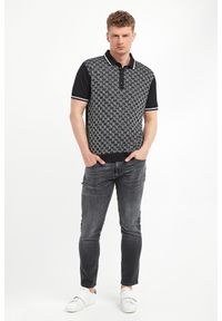 Karl Lagerfeld - Polo męskie z nadrukiem logo KARL LAGERFELD. Typ kołnierza: polo. Wzór: nadruk #2