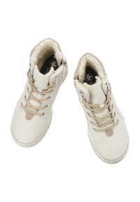 Białe Botki Rieker Ocieplane Obuwie Damskie. Okazja: na spacer, na co dzień. Zapięcie: sznurówki. Kolor: biały. Materiał: materiał, syntetyk. Sezon: zima, jesień. Styl: casual #3