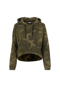 Urban Classics - Damska bluza z kapturem Urban Classic. Typ kołnierza: kaptur. Kolor: zielony, brązowy, wielokolorowy #1