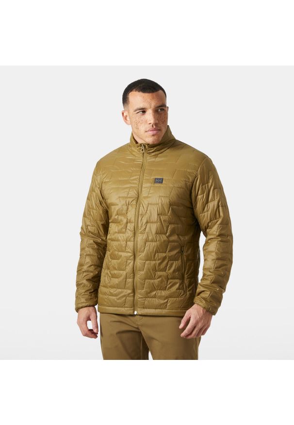 Kurtka narciarska Helly Hansen Lifaloft. Kolor: brązowy, beżowy, wielokolorowy. Sezon: zima. Sport: narciarstwo