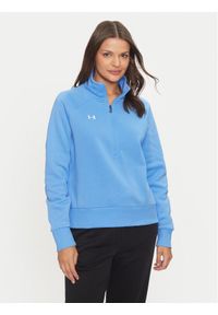 Under Armour Bluza Ua Rival Fleece 1379492 Niebieski Loose Fit. Kolor: niebieski. Materiał: bawełna