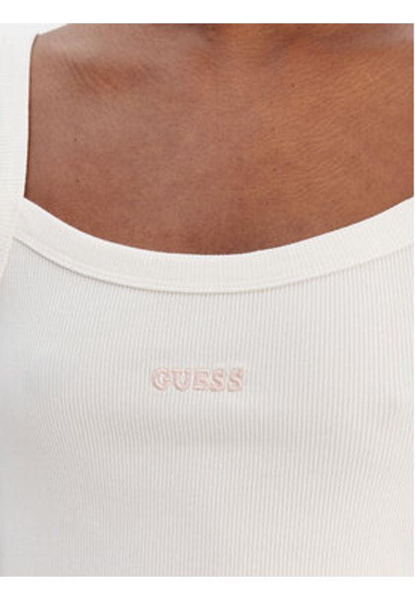 Guess Top V6GP16 K3180 Biały Regular Fit. Kolor: biały. Materiał: wiskoza