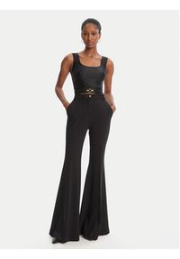Just Cavalli Top Crop Element 79PAM2A6 Czarny Slim Fit. Kolor: czarny. Materiał: syntetyk #5