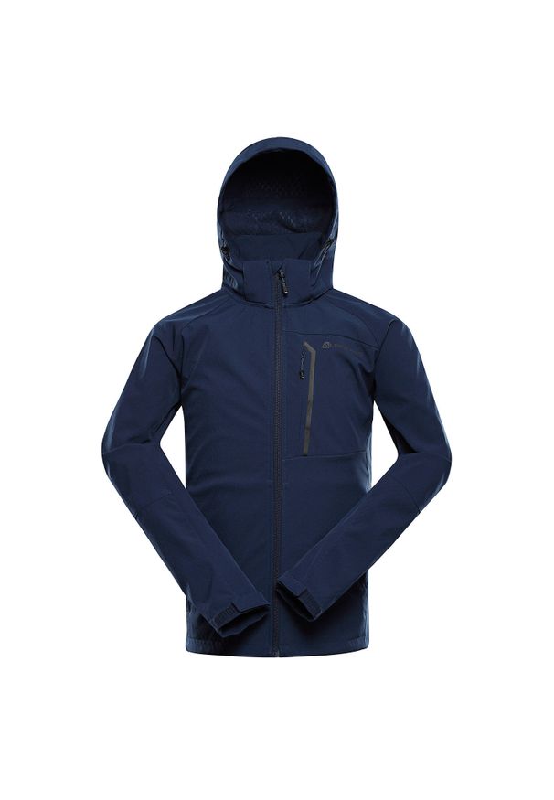 ALPINE PRO - Kurtka softshell męska Alpine Pro Hoor. Kolor: niebieski. Materiał: softshell. Sport: turystyka piesza