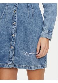 Karl Lagerfeld Jeans Sukienka jeansowa 246J1302 Niebieski Regular Fit. Kolor: niebieski. Materiał: bawełna #3