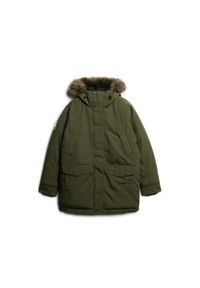 Parka z syntetycznym futrem Superdry Everest. Okazja: na co dzień. Kolor: zielony. Materiał: syntetyk, futro. Sezon: zima. Styl: elegancki, casual #1