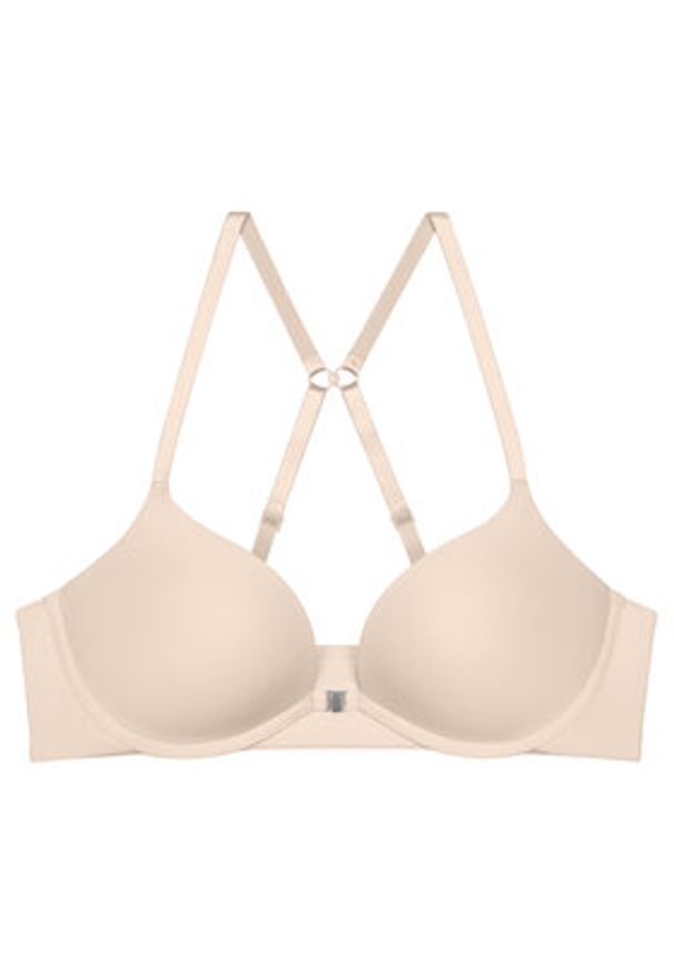Triumph Biustonosz push-up Pure Micro 10226410 Beżowy. Kolor: beżowy. Materiał: syntetyk. Rodzaj stanika: push-up