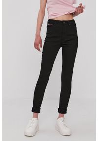 Tommy Jeans Jeansy damskie high waist. Stan: podwyższony. Kolor: czarny