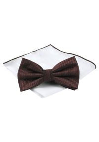 Mucha Męska z Poszetką (Zestaw) - Chattier - Kolor Ciemnej Miedzi. Styl: sportowy, elegancki