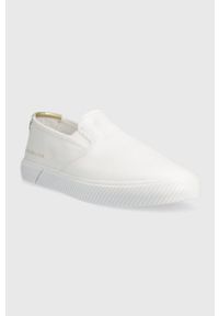 TOMMY HILFIGER - Tommy Hilfiger tenisówki ESSENTIAL SLIP-ON SNEAKER damskie kolor biały FW0FW06956. Zapięcie: bez zapięcia. Kolor: biały. Materiał: bawełna, guma #4
