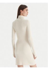 Kontatto Sukienka dzianinowa 3M0827C Kremowy Slim Fit. Kolor: kremowy. Materiał: syntetyk #3